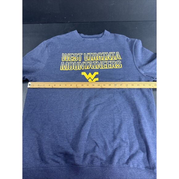 West Virginia Mountaineers L Men's Captivating Pullover Sweatshirt Blue - Picture 5 of 6